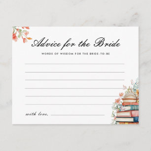 New Chapter Advice For Bride Bridal Shower Enclosure Card