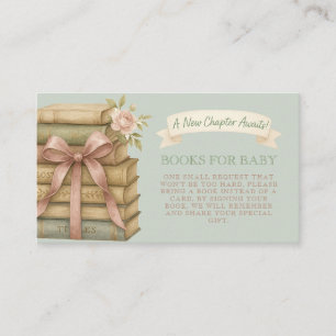 New Chapter Awaits Pink Bow Books for Baby Enclosure Card