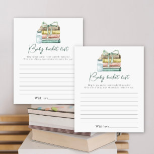 New Chapter Baby shower - Baby bucket list