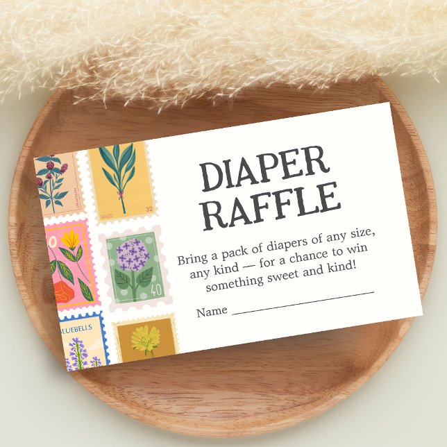 New Chapter Baby Shower Diaper Raffle Enclosure Card (A New Chapter Begins Baby Shower Diaper Raffle)