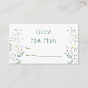 New Chapter Baby Shower Guess How Many Game Enclosure Card