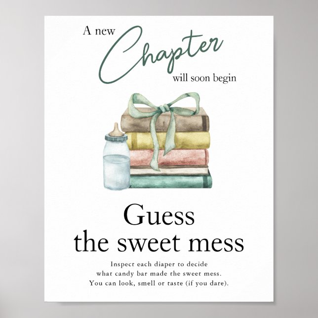New Chapter Baby shower - Guess the sweet mess Poster (Front)