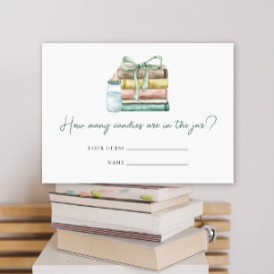 New Chapter baby shower How many candies Enclosure Card