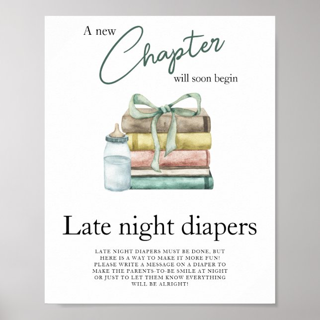 New Chapter Baby shower - Late night diapers game  Poster (Front)