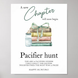 New Chapter baby shower - Pacifier hunt game Poster