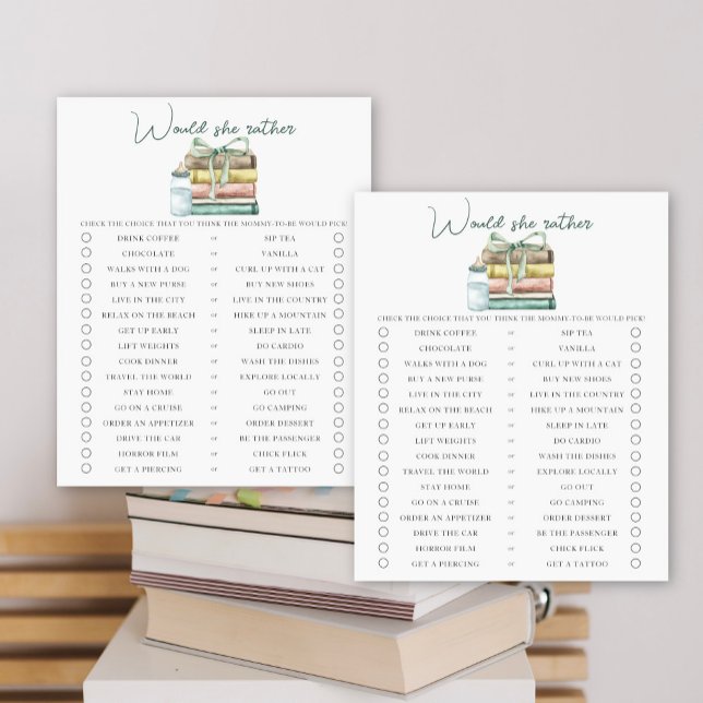 New Chapter Baby shower Would she rather (Creator Uploaded)