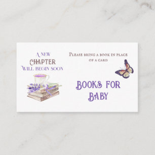 New Chapter Begin Brunch Diaper Raffle Baby Shower Enclosure Card