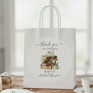 New Chapter Begins Book Bridal Shower  Classic Round Sticker