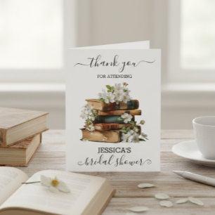 New Chapter Begins Book Bridal Shower Thank You Card