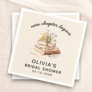 New Chapter Begins Bridal Shower  Napkin