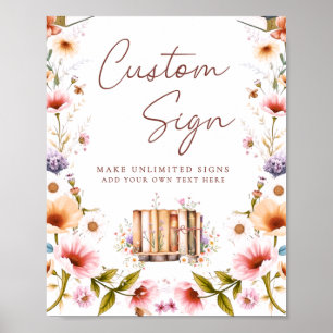 New Chapter Begins Custom Bridal Shower Sign 