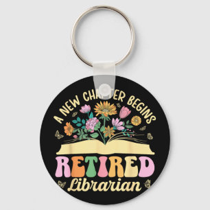 New chapter begins retired librarian retirement key ring