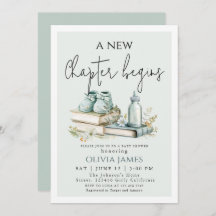 New Chapter Begins Storybook Boy Baby Shower 