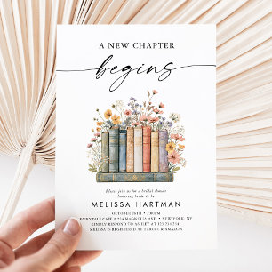 New Chapter Begins Storybook Bridal Shower Invitation