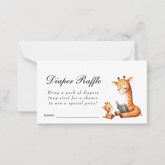 New Chapter Book Baby Shower Diaper Raffle Ticket  Card (Front)