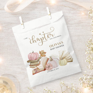 New Chapter Book Theme Blue Pumpkin Baby Shower Favour Bag