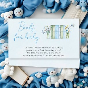 New Chapter Books for baby boy shower blue Enclosure Card