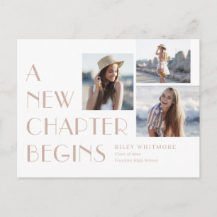 New Chapter Graduation Announcement Postcard