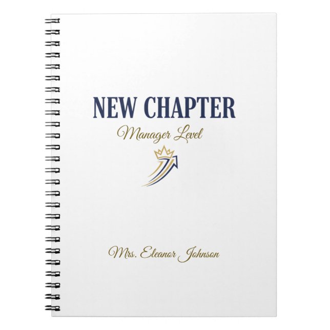 New Chapter Manager Level Personalised Notebook (Front)
