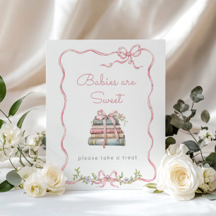 New Chapter Pink bow Babies are sweet Poster