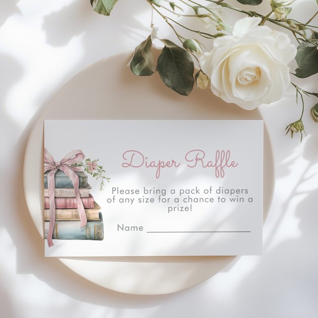 New Chapter Pink Bow Diaper raffle ticket Enclosure Card (Creator Uploaded)