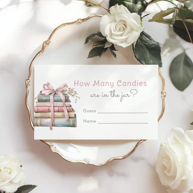 New Chapter Pink Bow How Many Candies game Enclosure Card (Creator Uploaded)