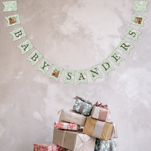 New Chapter - Stack of books wildflowers 'Baby X' Bunting