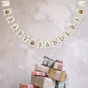 New Chapter - Stack of books wildflowers 'Baby X' Bunting