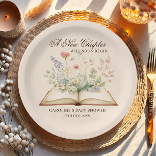New Chapter Story book Baby Shower Paper Plates