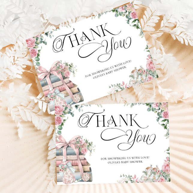 New Chapter Storybook Baby Shower Thank You Card (Creator Uploaded)