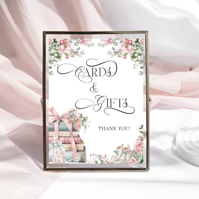 New Chapter Storybook Bow Floral Cards and Gifts Poster (Creator Uploaded)