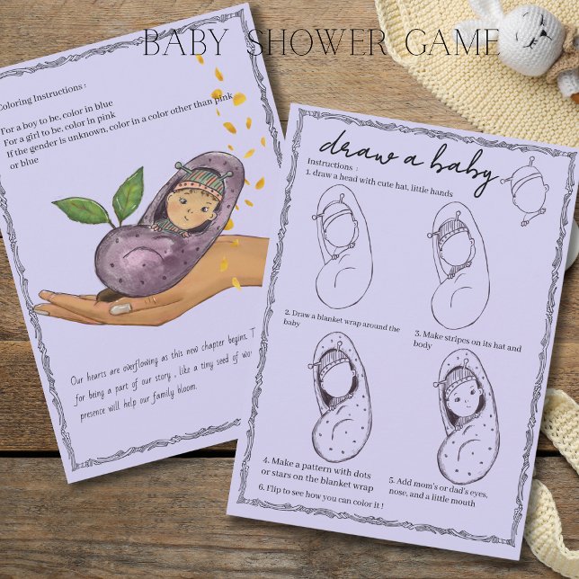 New Chapter Storybook Draw a Baby Shower Game Card (New Chapter Storybook Draw a Baby Shower Game Card)