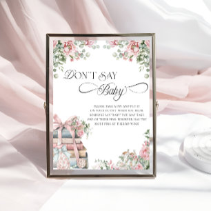New Chapter Storybook Floral Don't Say Baby Game Poster