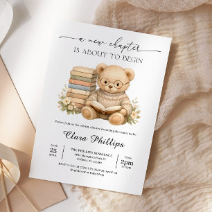 New Chapter Teddy Bear Storybook Baby Shower Invitation