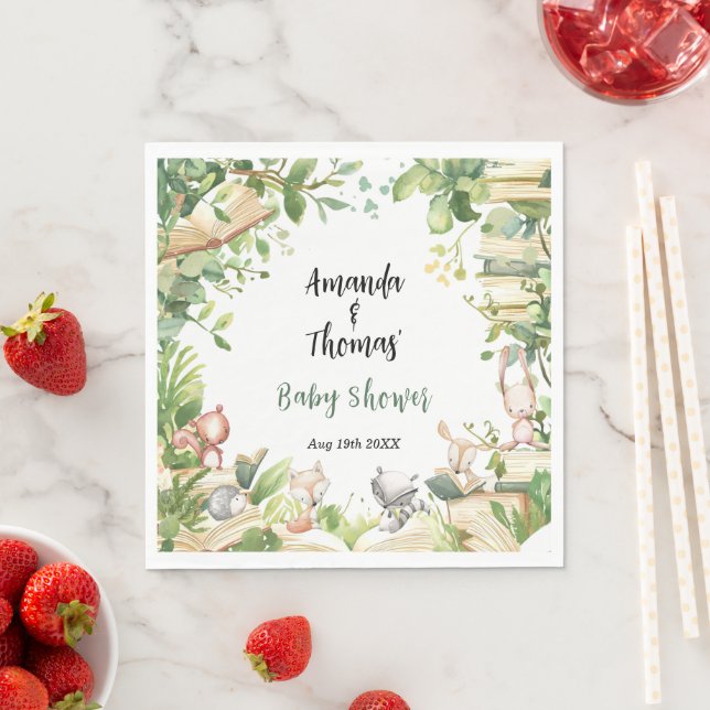 New Chapter Woodland Animals Baby Shower  Napkin (Insitu)