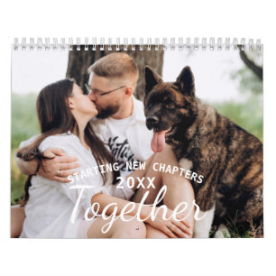 New Chapters Custom 2026 Modern Couple Photo Calendar