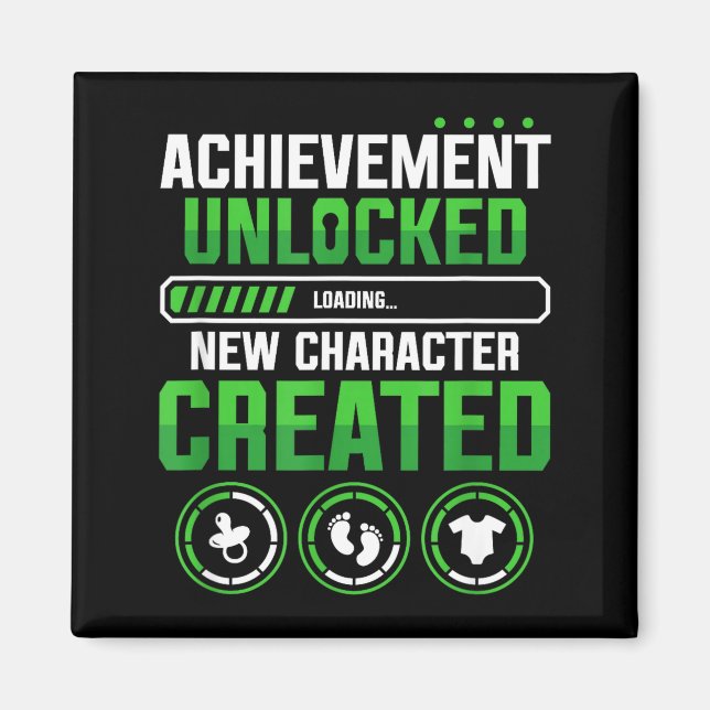 New Character D Gamer Pregnancy Announcement  Magnet (Front)