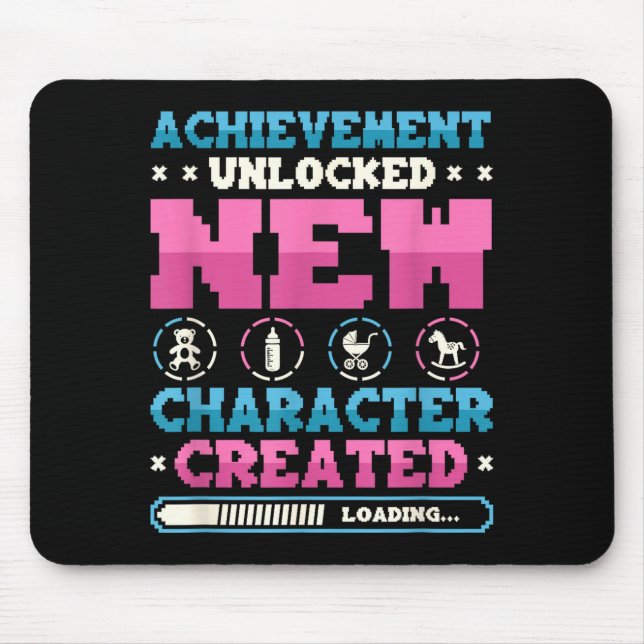 New Character D Gamer Pregnancy Announcement  Mouse Pad (Front)