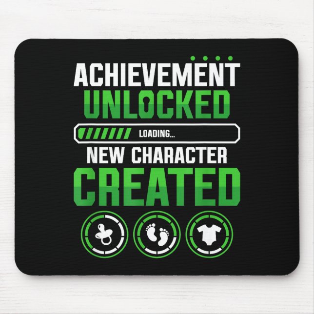 New Character D Gamer Pregnancy Announcement  Mouse Pad (Front)