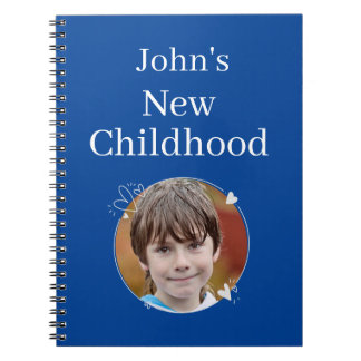 New Childhood Memories Blue with Plain Font Notebook