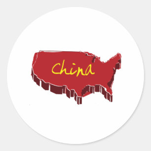 NEW CHINA CLASSIC ROUND STICKER