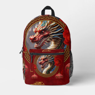 New chinese dragon year printed backpack