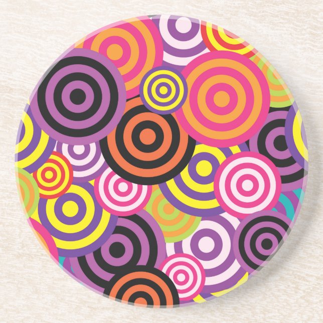 New Circle Abstract art Coaster (Front)