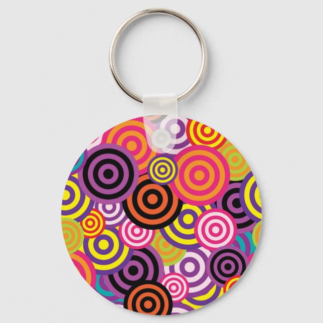 New Circle Abstract art Key Ring (Front)