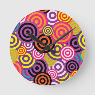 New Circle Abstract art Round Clock