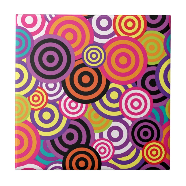 New Circle Abstract art Tile (Front)