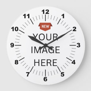 NEW! Clock - 10" Round Black Wooden Frame