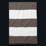 New Cocoa Brown & White Stripe Kitchen Towel Gift<br><div class="desc">New 2012 pretty cocoa brown & white stripe kitchen towels made in America house warming kitchen gift & fun summer beach party hostess present from American designer zazzle.com/americanmademojo*.</div>