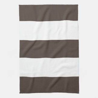 New Cocoa Brown & White Stripe Kitchen Towel Gift