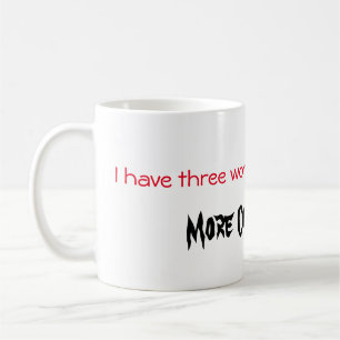 New Coffee Now in red and black text Mug